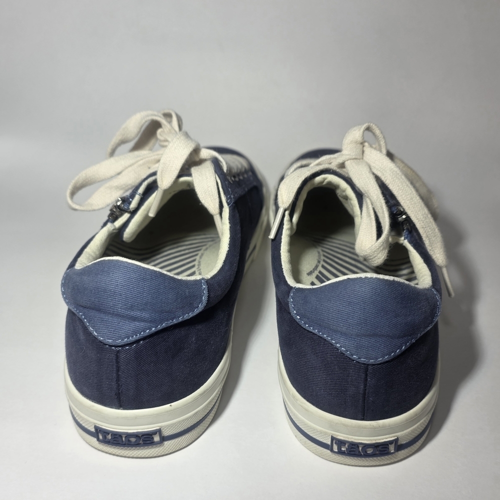 Taos Canvas Sneakers Women's 7 Navy Lace Up Comfort Shoes Casual Walking - Picture 2 of 7